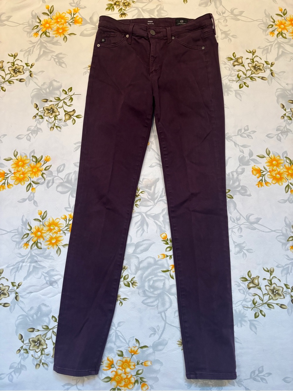 Adriana Goldschmied Size 26R Plum Cigarette Leg Prima Pants
